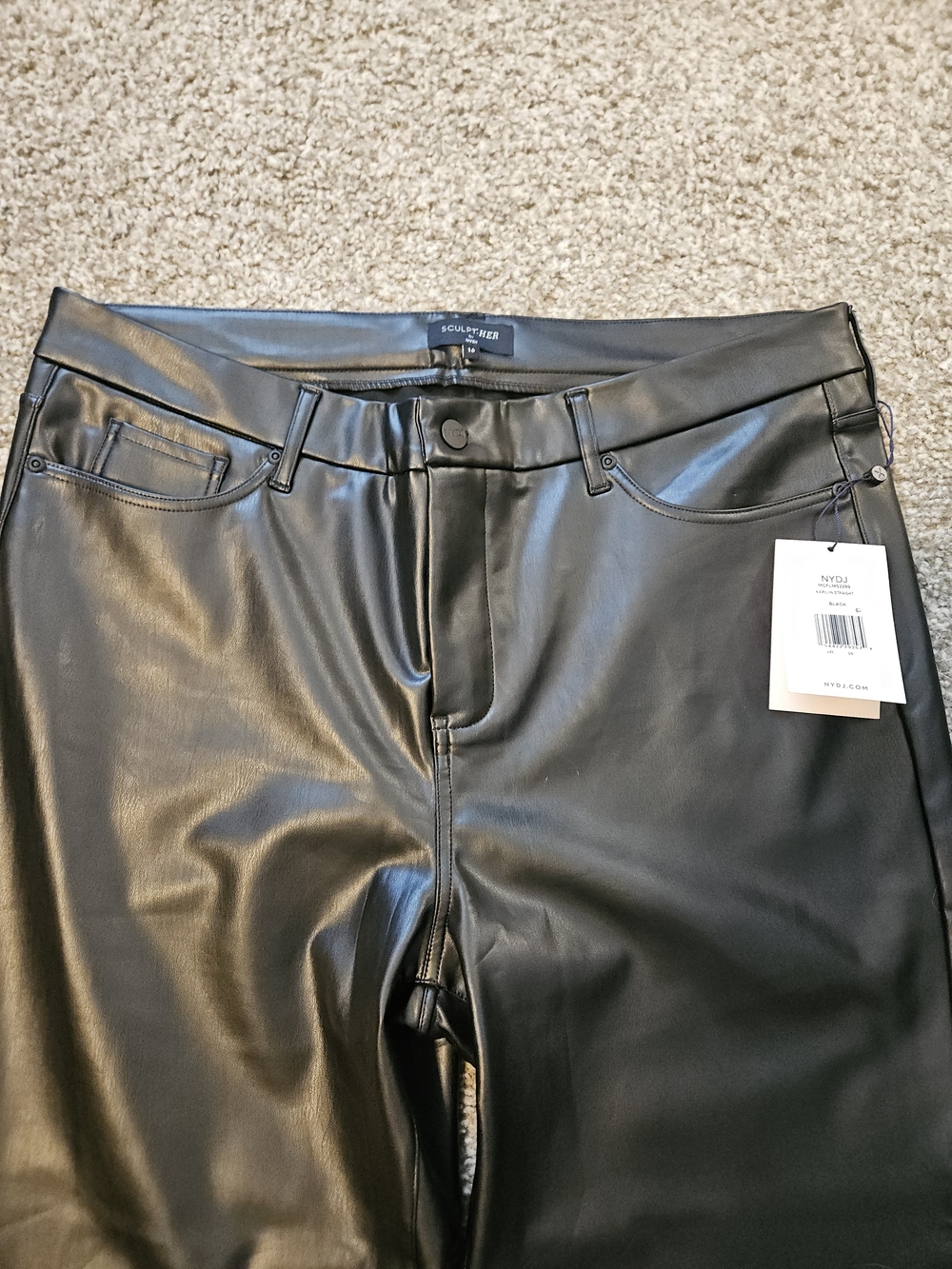 NWT NYDJ Faux Leather Pants